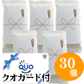 引越挨拶に新潟産コシヒカリ 白米2合（300g）+Quoカード500円券 10個セット