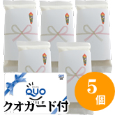 引越挨拶に新潟産コシヒカリ 白米2合（300g）+Quoカード500円券 5個セット